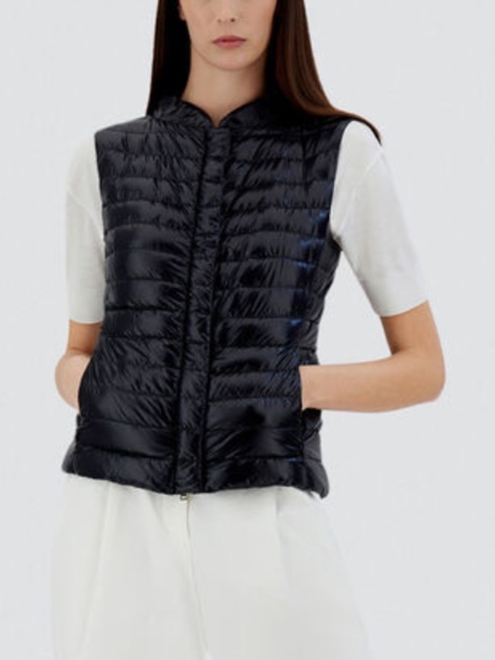 Herno Black Quilted Sleeveless Down Vest